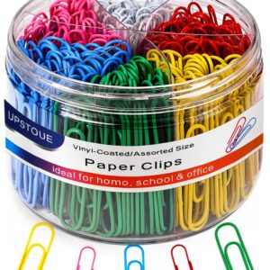 Vinaco Paper Clips Colorful Rust Resistant Office Supplies-0