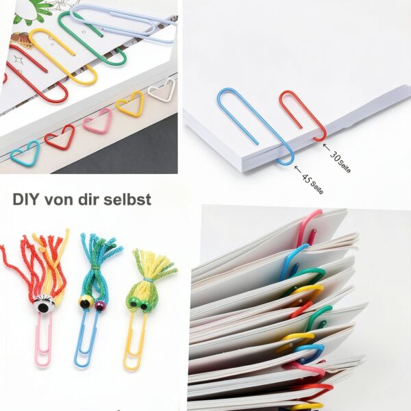 Vinaco Paper Clips Colorful Rust Resistant Office Supplies-5