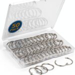 Decymis 1 Inch Silver Book Rings Nickel Plated Steel 50 Pack-0