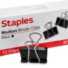 Staples Steel Binder Clips Metal Organize Paperwork Office-1
