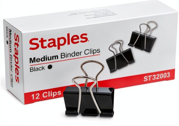 Staples Steel Binder Clips Metal Organize Paperwork Office-1