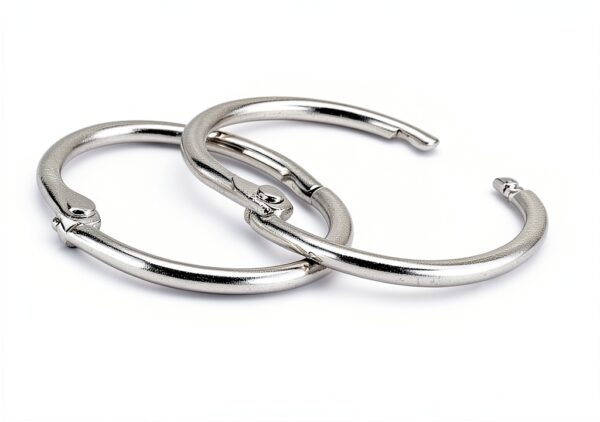 Decymis 1 Inch Silver Book Rings Nickel Plated Steel 50 Pack-3