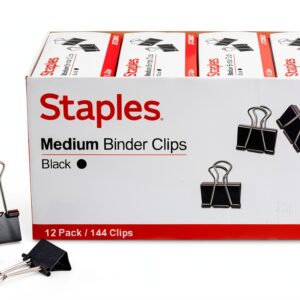 Staples Steel Binder Clips Metal Organize Paperwork Office-0