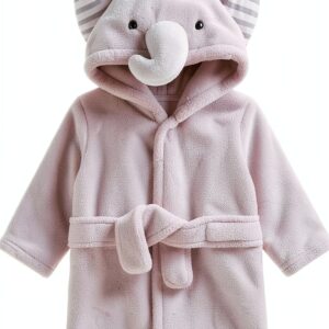 Gerber Baby Robe Soft Fleece Hooded Elephant Design Infant-0