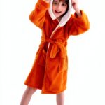 AIMAX Baby Hooded Robe Animal Head Pattern Soft Fleece-0