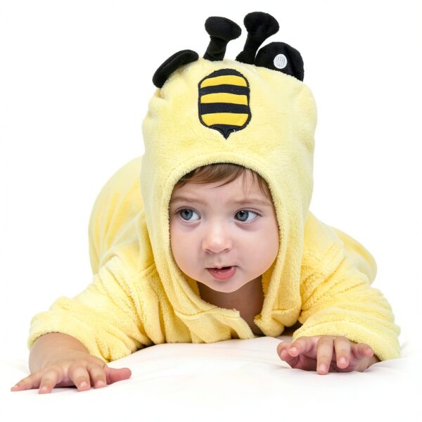 Renxian Baby Plush Robe Soft Coral Fleece Unisex Newborn-5