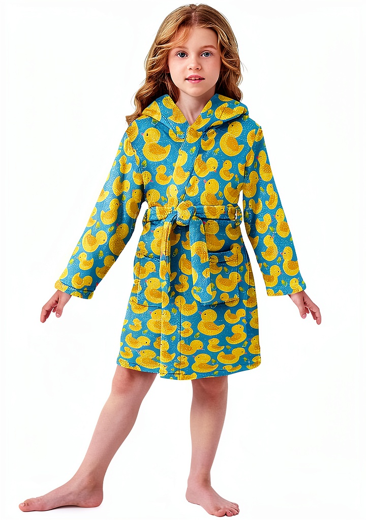 Baby boy wrapped in the soft imported robe after a bath, being held by a parent