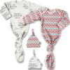 Ocean Drops Cotton Knotted Baby Gown Set Unisex Newborn-0