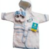 Spasilk Baby Boys Hooded Terry Robe Gingham Trim-1