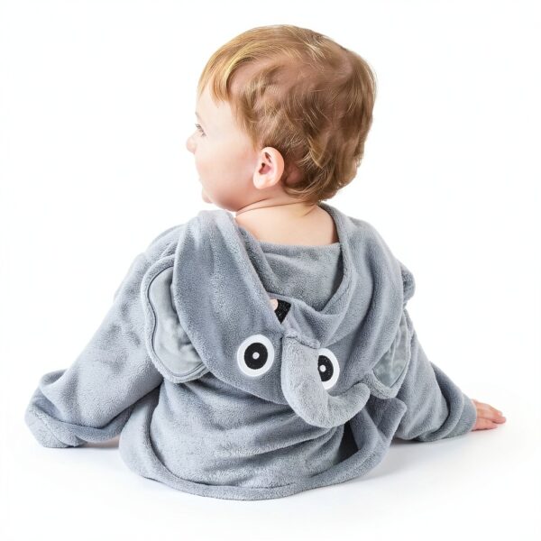 Renxian Baby Plush Robe Soft Coral Fleece Unisex Newborn-2