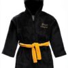 Komar Kids Robe Black Yellow Tie Closure Machine Wash-2