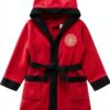 MUFC Baby Robe Boys Red Woven Crest Soft Gown-0