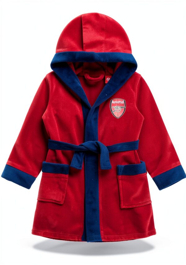 AFC Baby Boys Robe Woven Crest Contrast Trim Pockets-0