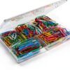 Bflaae Paper Clips 350PCS Multi Color Rust Resistant Steel-0