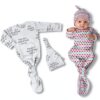 Ocean Drops Cotton Knotted Baby Gown Set Unisex Newborn-1