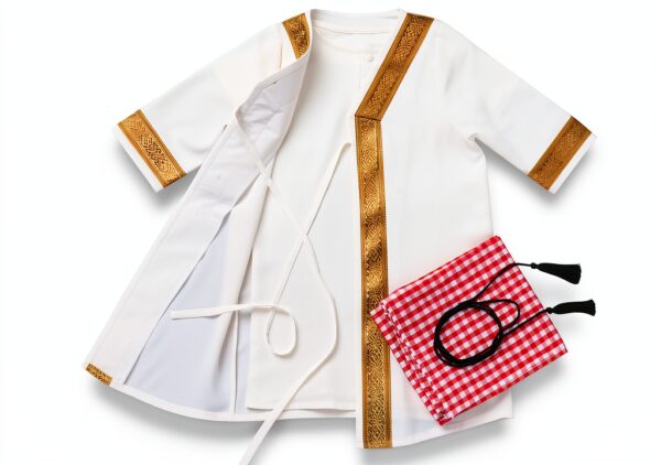 Baby Boys Muslim Abaya Kaftan Prayer Outfit 3Pcs Set-0