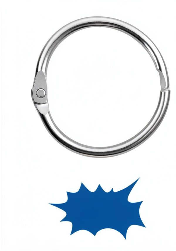 Decymis 1 Inch Silver Book Rings Nickel Plated Steel 50 Pack-1