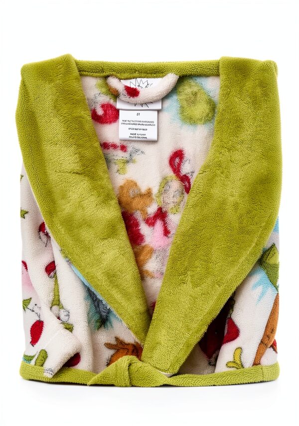 Grinch Robe Baby Boys Multicolor 12 Months Cozy Bath-2