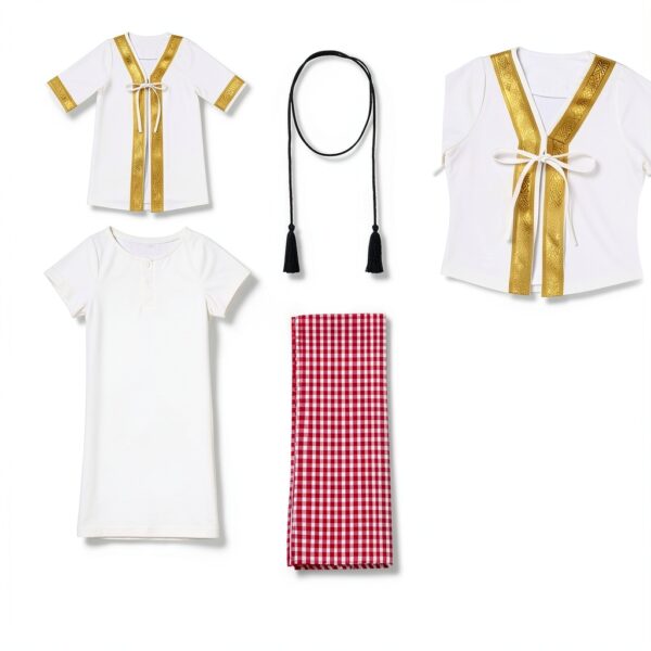 Baby Boys Muslim Abaya Kaftan Prayer Outfit 3Pcs Set-4