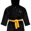 Komar Kids Robe Black Yellow Tie Closure Machine Wash-0