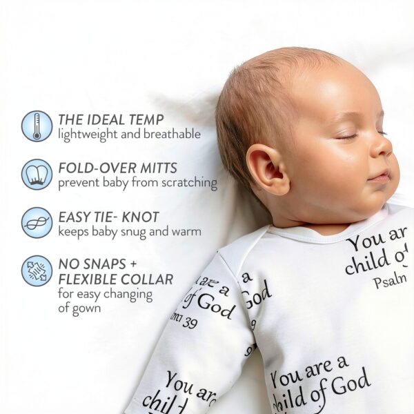 Ocean Drops Cotton Knotted Baby Gown Set Unisex Newborn-2