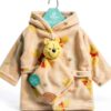 Cudlie Baby Robe Set Hooded Towel Plush Lovie Newborn Gift-1