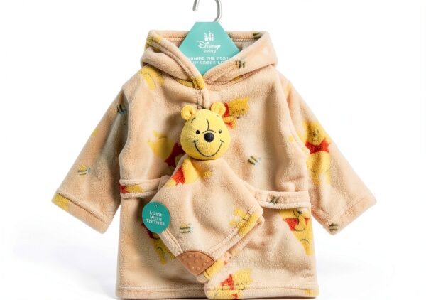 Cudlie Baby Robe Set Hooded Towel Plush Lovie Newborn Gift-1