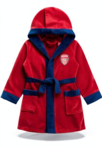AFC Baby Boys Robe Woven Crest Contrast Trim Pockets-0