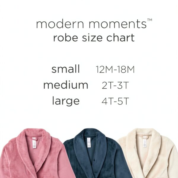 Womens Bath Robe Modern Moments Soft Plush Navy Rose Beige-5