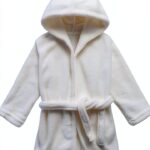 Baby Bathrobe Soft Coral Velvet Hooded Unisex Toddler Robe-0