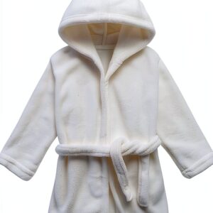 Baby Bathrobe Soft Coral Velvet Hooded Unisex Toddler Robe-0