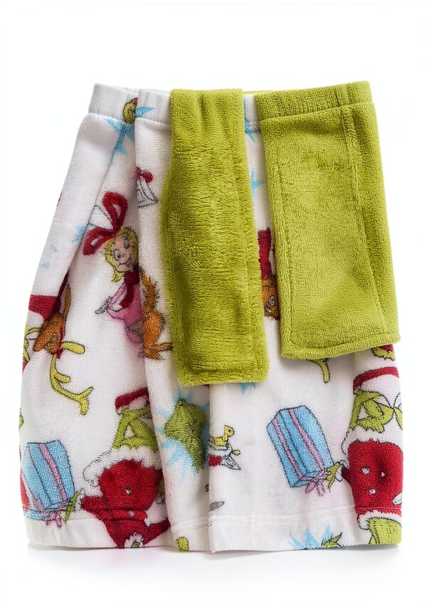 Grinch Robe Baby Boys Multicolor 12 Months Cozy Bath-1