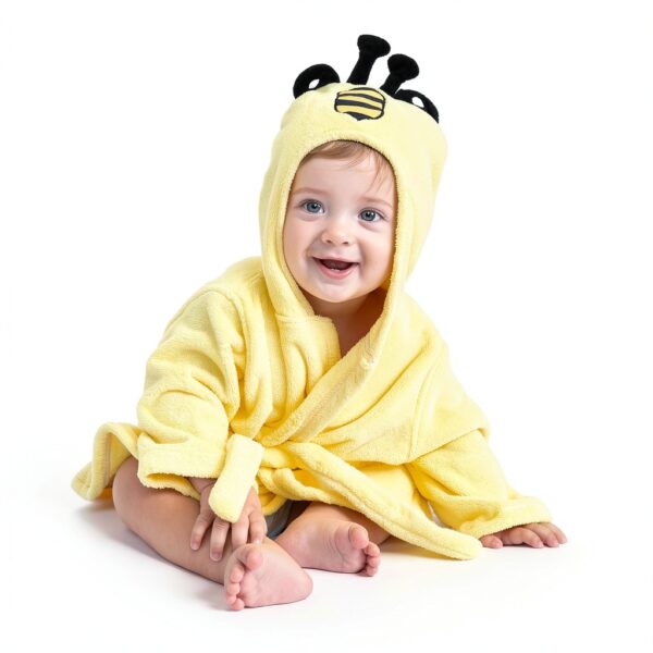 Renxian Baby Plush Robe Soft Coral Fleece Unisex Newborn-1