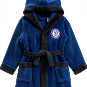 CFC Baby Robe Royal Blue Woven Crest Gift for Infants-0