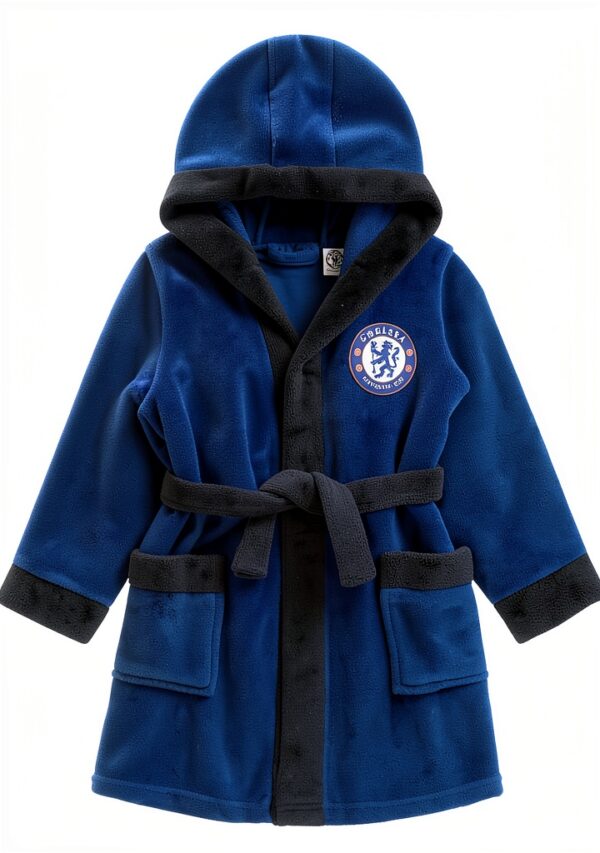 CFC Baby Robe Royal Blue Woven Crest Gift for Infants-0