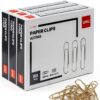Deli Non Skid Jumbo Paper Clips Rustproof Office Supplies-0