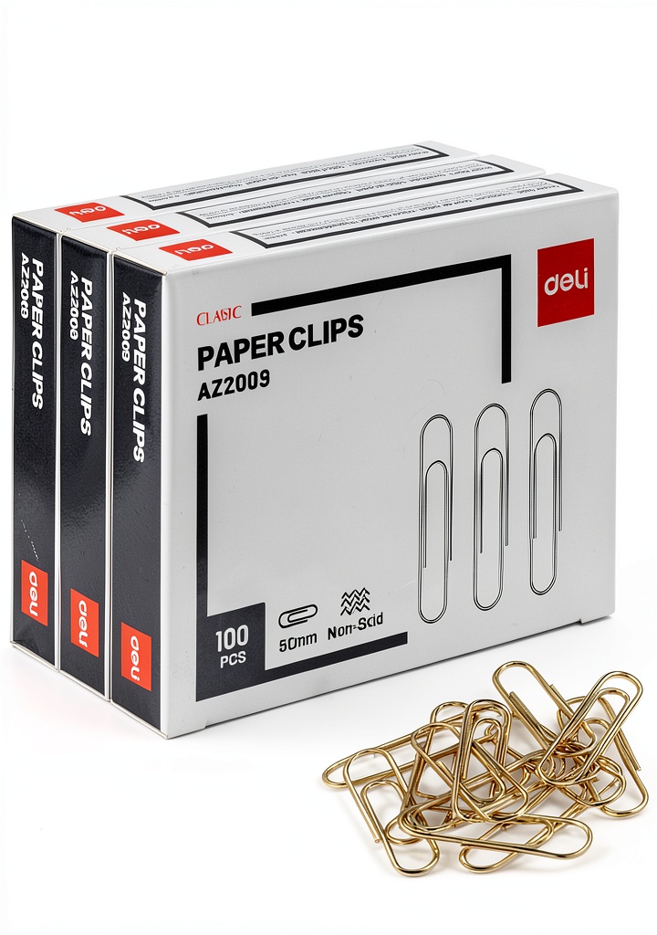 Deli jumbo paper clips holding a stack of documents