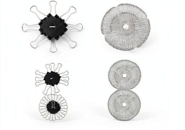 Luxurecourt Paper Clips Binder Clips Metal Silver Assorted-4