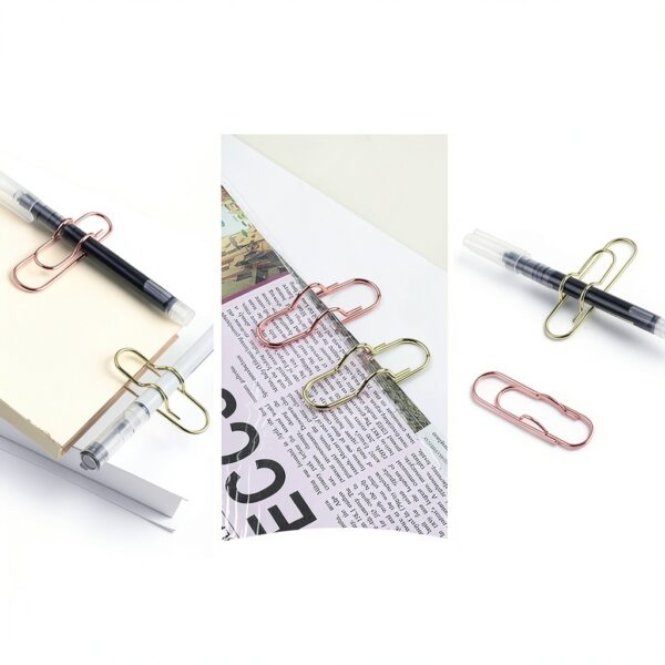 Ceemiaa Metal Pen Clips Gold Silver Rose Gold Office-5