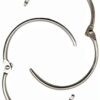 KTOJOY 2 Inch Metal Book Rings Silver Office Supplies-6