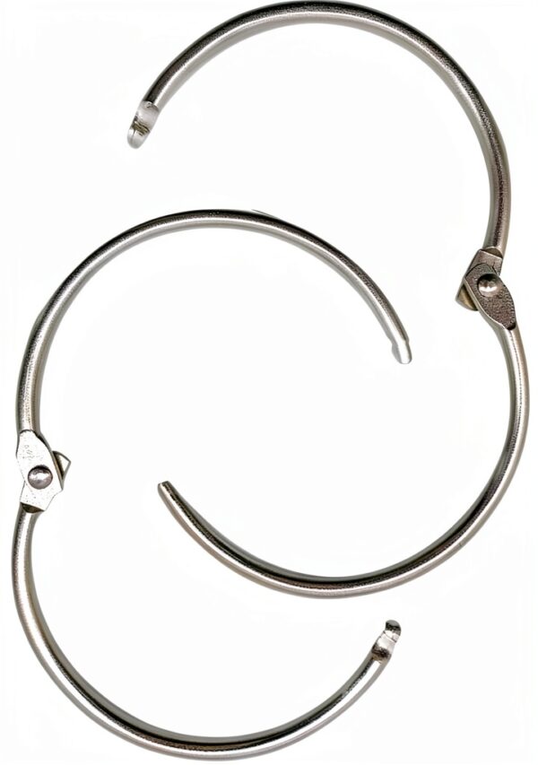 KTOJOY 2 Inch Metal Book Rings Silver Office Supplies-6