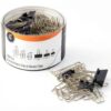 Luxurecourt Paper Clips Binder Clips Metal Silver Assorted-5