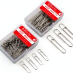 Aksiko Paper Clips Steel Nickel Coated Office School Home-0
