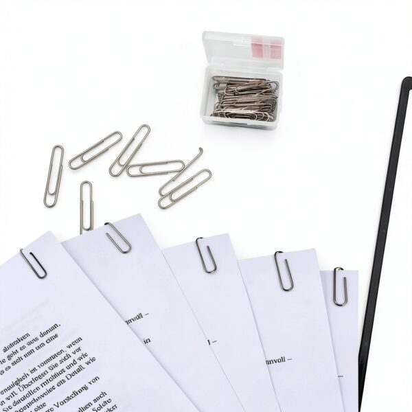 Aksiko Paper Clips Steel Nickel Coated Office School Home-3