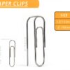 Aksiko Paper Clips Steel Nickel Coated Office School Home-1