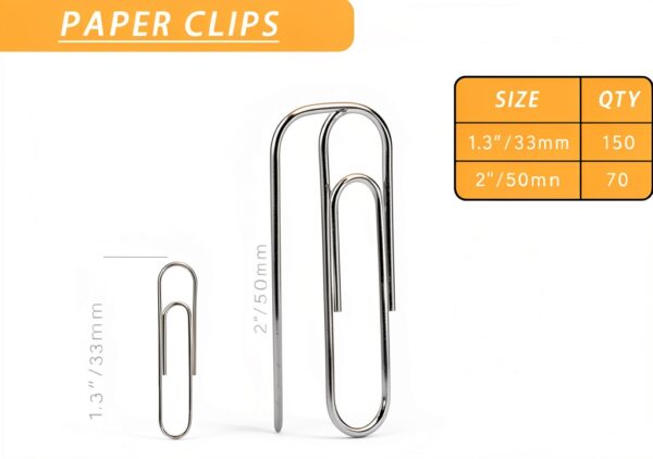 Aksiko Paper Clips Steel Nickel Coated Office School Home-1