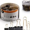 Luxurecourt Paper Clips Binder Clips Metal Silver Assorted-0
