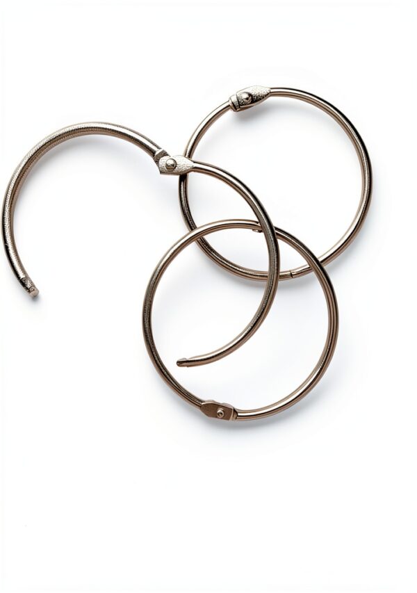 KTOJOY 2 Inch Metal Book Rings Silver Office Supplies-3